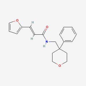 molecular formula C19H21NO3 B15035296 (E)-3-(furan-2-yl)-N-((4-phenyltetrahydro-2H-pyran-4-yl)methyl)acrylamide 