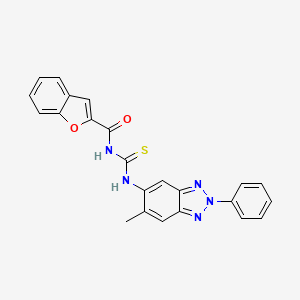 N-[(6-methyl-2-phenyl-2H-benzotriazol-5-yl)carbamothioyl]-1-benzofuran-2-carboxamide