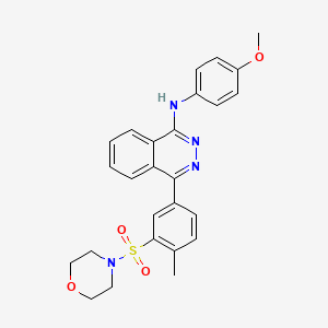 molecular formula C26H26N4O4S B15035320 N-(4-methoxyphenyl)-4-[4-methyl-3-(morpholin-4-ylsulfonyl)phenyl]phthalazin-1-amine 