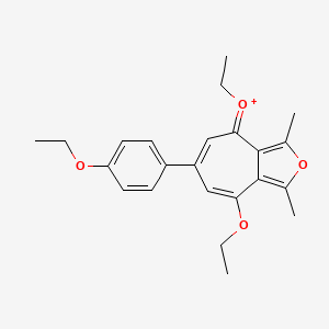 4,8-Diethoxy-6-(4-ethoxyphenyl)-1,3-dimethylcyclohepta[c]furanium