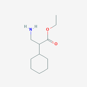 molecular formula C11H21NO2 B1503535 Ethyl 3-amino-2-cyclohexylpropanoate CAS No. 91370-48-8