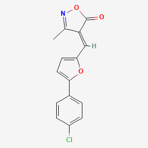 (4E)-4-[[5-(4-chlorophenyl)furan-2-yl]methylidene]-3-methyl-1,2-oxazol-5-one