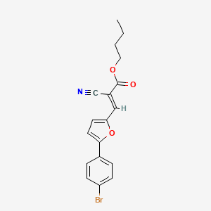 molecular formula C18H16BrNO3 B15035385 butyl (2E)-3-[5-(4-bromophenyl)furan-2-yl]-2-cyanoprop-2-enoate 