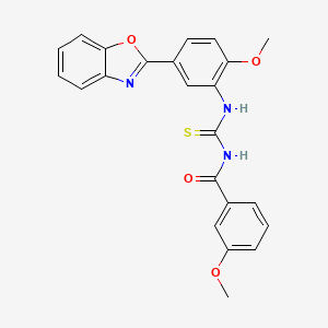 N-{[5-(1,3-benzoxazol-2-yl)-2-methoxyphenyl]carbamothioyl}-3-methoxybenzamide