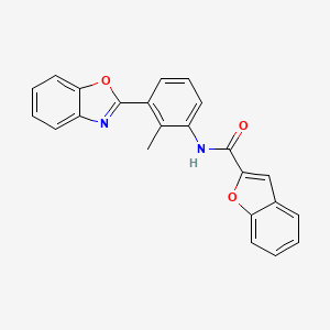 molecular formula C23H16N2O3 B15035394 N-[3-(1,3-benzoxazol-2-yl)-2-methylphenyl]-1-benzofuran-2-carboxamide CAS No. 5839-74-7