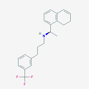 molecular formula C22H24F3N B150354 (alphaR)-7,8-Dihydro-alpha-methyl-N-[3-[3-(trifluoromethyl)phenyl]propyl]-1-naphthalenemethanamine CAS No. 802918-35-0