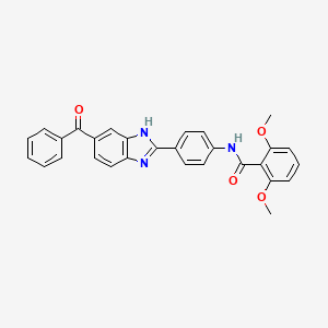 2,6-dimethoxy-N-{4-[6-(phenylcarbonyl)-1H-benzimidazol-2-yl]phenyl}benzamide