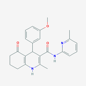 4-(3-Methoxyphenyl)-2-methyl-N-(6-methylpyridin-2-yl)-5-oxo-1,4,5,6,7,8-hexahydroquinoline-3-carboxamide