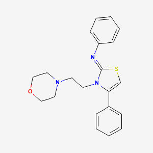 N-(3-(2-(4-Morpholinyl)ethyl)-4-phenyl-1,3-thiazol-2(3H)-ylidene)aniline