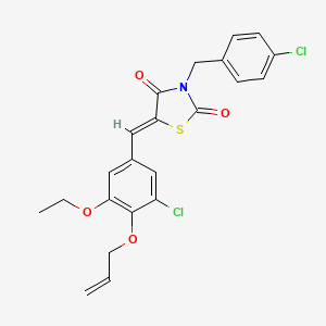 (5Z)-3-(4-chlorobenzyl)-5-[3-chloro-5-ethoxy-4-(prop-2-en-1-yloxy)benzylidene]-1,3-thiazolidine-2,4-dione