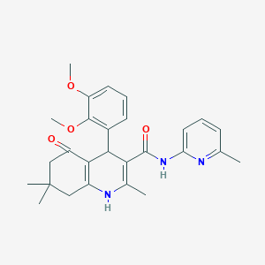 4-(2,3-Dimethoxyphenyl)-2,7,7-trimethyl-N-(6-methylpyridin-2-yl)-5-oxo-1,4,5,6,7,8-hexahydroquinoline-3-carboxamide