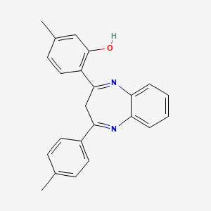 5-methyl-2-[4-(4-methylphenyl)-3H-1,5-benzodiazepin-2-yl]phenol