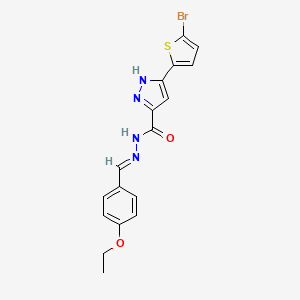 3-(5-bromo-2-thienyl)-N'-[(E)-(4-ethoxyphenyl)methylidene]-1H-pyrazole-5-carbohydrazide