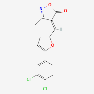 (4E)-4-{[5-(3,4-dichlorophenyl)furan-2-yl]methylidene}-3-methyl-1,2-oxazol-5(4H)-one