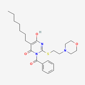 5-heptyl-6-hydroxy-2-{[2-(morpholin-4-yl)ethyl]sulfanyl}-3-(phenylcarbonyl)pyrimidin-4(3H)-one