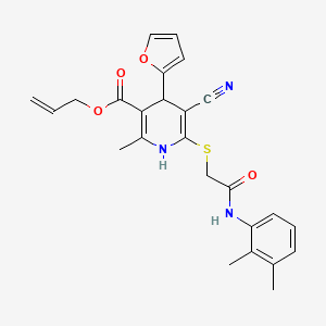 Prop-2-en-1-yl 5-cyano-6-({2-[(2,3-dimethylphenyl)amino]-2-oxoethyl}sulfanyl)-4-(furan-2-yl)-2-methyl-1,4-dihydropyridine-3-carboxylate