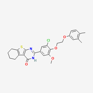 2-{3-chloro-4-[2-(3,4-dimethylphenoxy)ethoxy]-5-methoxyphenyl}-5,6,7,8-tetrahydro[1]benzothieno[2,3-d]pyrimidin-4(3H)-one