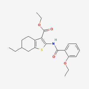 Ethyl 2-{[(2-ethoxyphenyl)carbonyl]amino}-6-ethyl-4,5,6,7-tetrahydro-1-benzothiophene-3-carboxylate