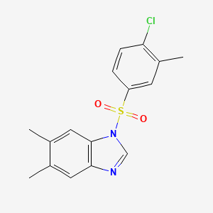 1-[(4-chloro-3-methylphenyl)sulfonyl]-5,6-dimethyl-1H-benzimidazole