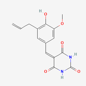 5-[4-hydroxy-3-methoxy-5-(prop-2-en-1-yl)benzylidene]pyrimidine-2,4,6(1H,3H,5H)-trione