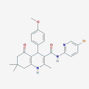 N-(5-bromo-2-pyridinyl)-4-(4-methoxyphenyl)-2,7,7-trimethyl-5-oxo-1,4,5,6,7,8-hexahydro-3-quinolinecarboxamide