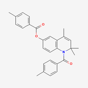 2,2,4-Trimethyl-1-[(4-methylphenyl)carbonyl]-1,2-dihydroquinolin-6-yl 4-methylbenzoate