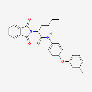 2-(1,3-dioxo-1,3-dihydro-2H-isoindol-2-yl)-N-[4-(3-methylphenoxy)phenyl]hexanamide