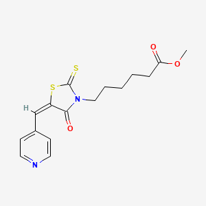 Methyl 6-[4-oxo-5-(4-pyridylmethylene)-2-thioxo-1,3-thiazolidin-3-yl]hexanoate