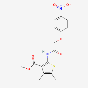 Methyl 4,5-dimethyl-2-{[(4-nitrophenoxy)acetyl]amino}thiophene-3-carboxylate