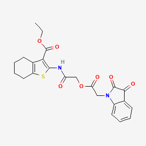 ethyl 2-[({[(2,3-dioxo-2,3-dihydro-1H-indol-1-yl)acetyl]oxy}acetyl)amino]-4,5,6,7-tetrahydro-1-benzothiophene-3-carboxylate