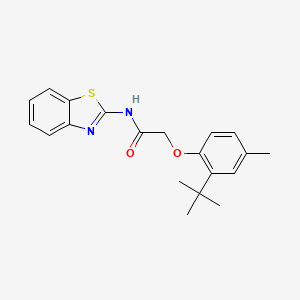 N-(1,3-benzothiazol-2-yl)-2-(2-tert-butyl-4-methylphenoxy)acetamide