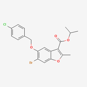 Propan-2-yl 6-bromo-5-[(4-chlorophenyl)methoxy]-2-methyl-1-benzofuran-3-carboxylate