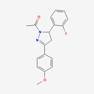 1-[5-(2-fluorophenyl)-3-(4-methoxyphenyl)-4,5-dihydro-1H-pyrazol-1-yl]ethanone