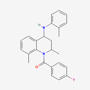 {2,8-dimethyl-4-[(2-methylphenyl)amino]-3,4-dihydroquinolin-1(2H)-yl}(4-fluorophenyl)methanone