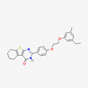 2-{4-[2-(3-ethyl-5-methylphenoxy)ethoxy]phenyl}-5,6,7,8-tetrahydro[1]benzothieno[2,3-d]pyrimidin-4(3H)-one