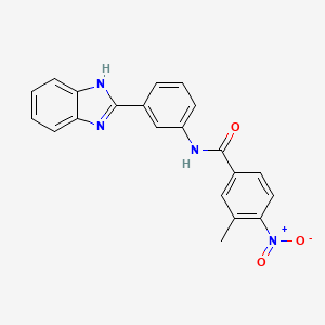 N-[3-(1H-benzimidazol-2-yl)phenyl]-3-methyl-4-nitrobenzamide