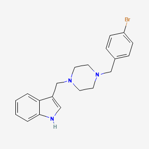 3-({4-[(4-Bromophenyl)methyl]piperazin-1-YL}methyl)-1H-indole