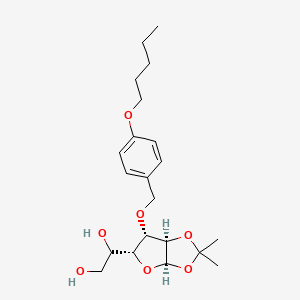 1-[(3aR,5R,6S,6aR)-2,2-dimethyl-6-[(4-pentoxyphenyl)methoxy]-3a,5,6,6a-tetrahydrofuro[2,3-d][1,3]dioxol-5-yl]ethane-1,2-diol