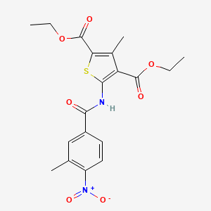 Diethyl 3-methyl-5-{[(3-methyl-4-nitrophenyl)carbonyl]amino}thiophene-2,4-dicarboxylate