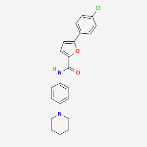 molecular formula C22H21ClN2O2 B15036131 5-(4-chlorophenyl)-N-[4-(piperidin-1-yl)phenyl]furan-2-carboxamide 