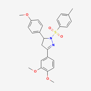 3-(3,4-dimethoxyphenyl)-5-(4-methoxyphenyl)-1-[(4-methylphenyl)sulfonyl]-4,5-dihydro-1H-pyrazole