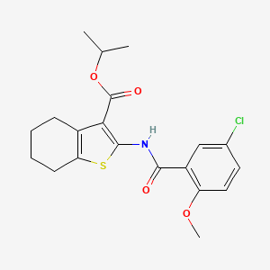 Propan-2-yl 2-{[(5-chloro-2-methoxyphenyl)carbonyl]amino}-4,5,6,7-tetrahydro-1-benzothiophene-3-carboxylate