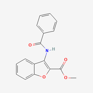 molecular formula C17H13NO4 B15036200 Methyl 3-benzamido-1-benzofuran-2-carboxylate 