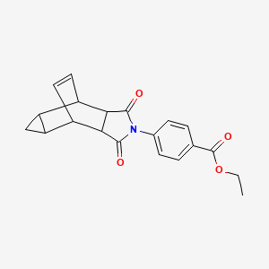 ethyl 4-(1,3-dioxooctahydro-4,6-ethenocyclopropa[f]isoindol-2(1H)-yl)benzoate