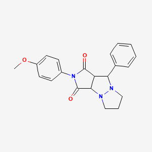 2-(4-methoxyphenyl)-9-phenyltetrahydro-5H-pyrazolo[1,2-a]pyrrolo[3,4-c]pyrazole-1,3(2H,3aH)-dione