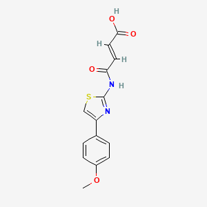 molecular formula C14H12N2O4S B15036246 (2E)-4-{[4-(4-methoxyphenyl)-1,3-thiazol-2-yl]amino}-4-oxobut-2-enoic acid 