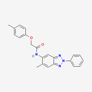 2-(4-methylphenoxy)-N-(6-methyl-2-phenyl-2H-benzotriazol-5-yl)acetamide