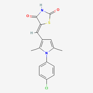 (5Z)-5-{[1-(4-chlorophenyl)-2,5-dimethyl-1H-pyrrol-3-yl]methylidene}-1,3-thiazolidine-2,4-dione