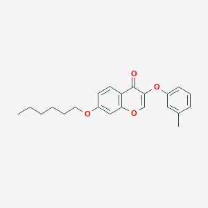 7-(hexyloxy)-3-(3-methylphenoxy)-4H-chromen-4-one