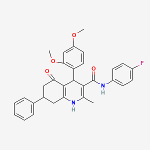 4-(2,4-dimethoxyphenyl)-N-(4-fluorophenyl)-2-methyl-5-oxo-7-phenyl-1,4,5,6,7,8-hexahydro-3-quinolinecarboxamide